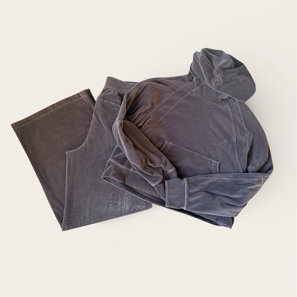 Brown lululemon corduroy set